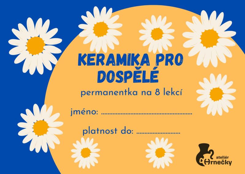 Keramika pro dospělé - permanentka - 8 lekcí